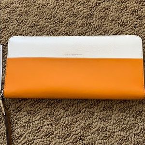 Coach Boarskin Accordion Zip Wallet
